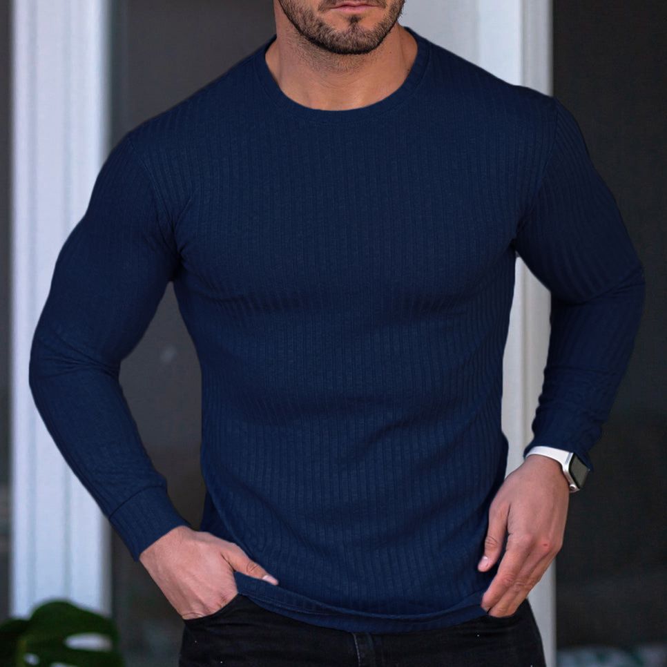 High Quality Custom screen printing t shirt Logo Plain Cotton Blend Round Neck Sportswear design Long Sleeve men T Shirt