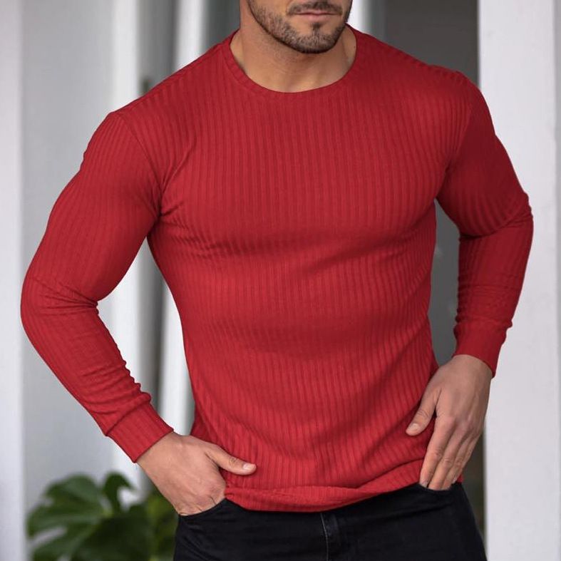 High Quality Custom screen printing t shirt Logo Plain Cotton Blend Round Neck Sportswear design Long Sleeve men T Shirt