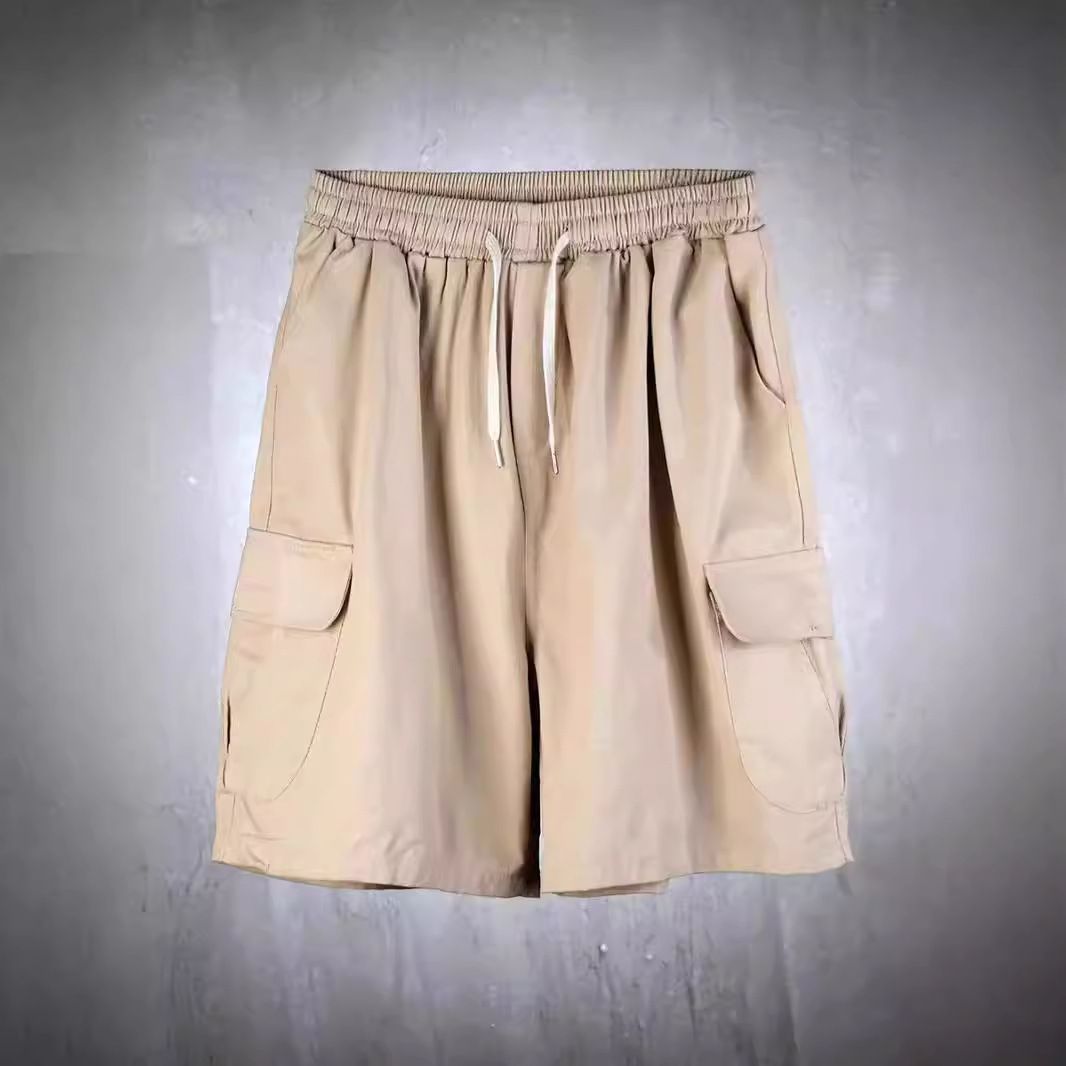Wholesale High Quality Men's Trend Sport Running Shorts Casual Cotton Mid Waist Drawstring Soft Plus Size Pocketed Shorts Jeans