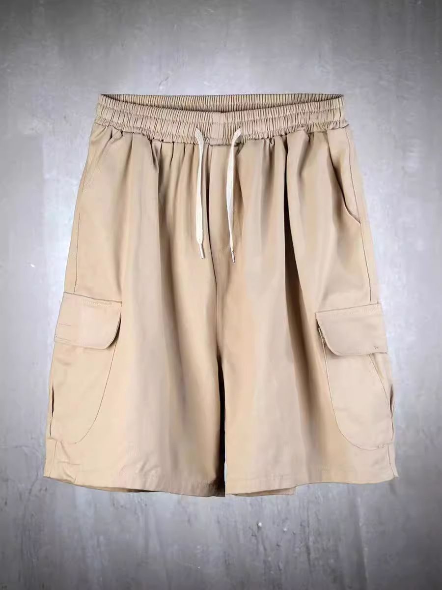 Wholesale High Quality Men's Trend Sport Running Shorts Casual Cotton Mid Waist Drawstring Soft Plus Size Pocketed Shorts Jeans