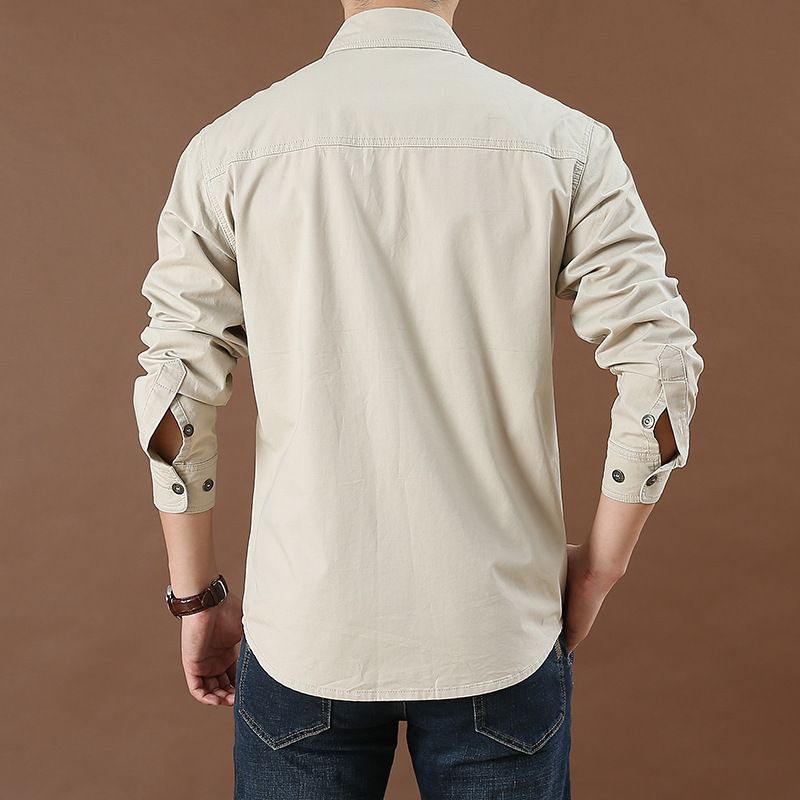 Men's Full Sleeve Tactical Cotton Shirt Men short POLO Sport Uniform Hiking Climbing Hunting Outdoor Casual Formal Dress tee   Coats