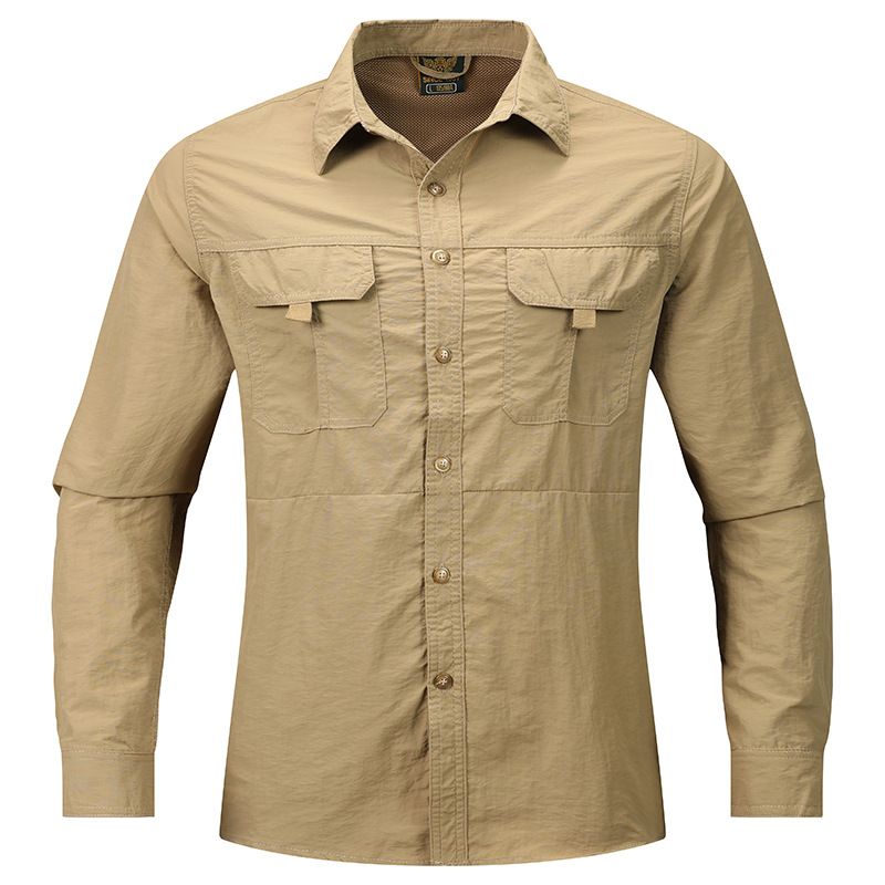 Men's Full Sleeve Tactical Cotton Shirt Men short POLO Sport Uniform Hiking Climbing Hunting Outdoor Casual Formal Dress tee   Coats