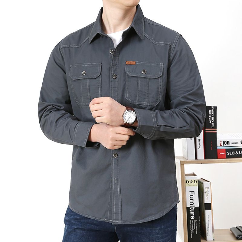 Men's Full Sleeve Tactical Cotton Shirt Men short POLO Sport Uniform Hiking Climbing Hunting Outdoor Casual Formal Dress tee   Coats