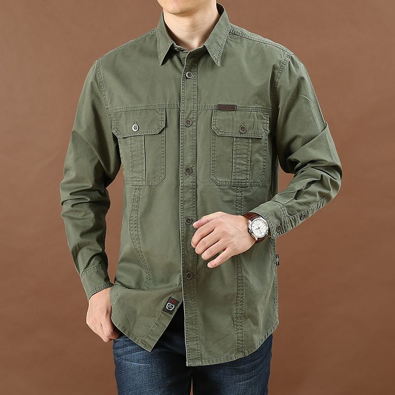 Men's Full Sleeve Tactical Cotton Shirt Men short POLO Sport Uniform Hiking Climbing Hunting Outdoor Casual Formal Dress tee   Coats