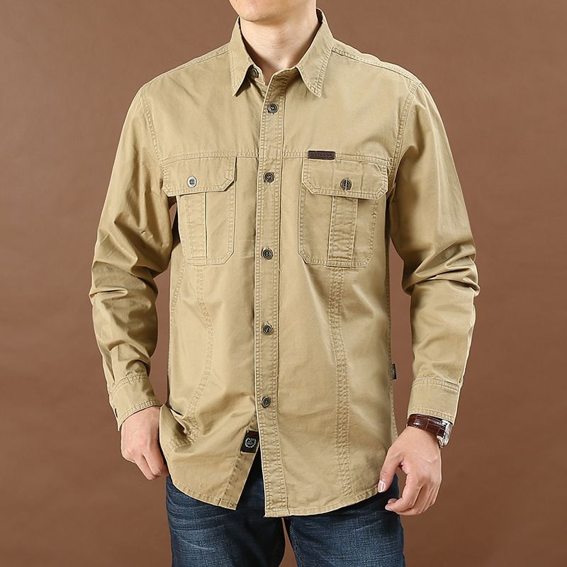 Men's Full Sleeve Tactical Cotton Shirt Men short POLO Sport Uniform Hiking Climbing Hunting Outdoor Casual Formal Dress tee   Coats