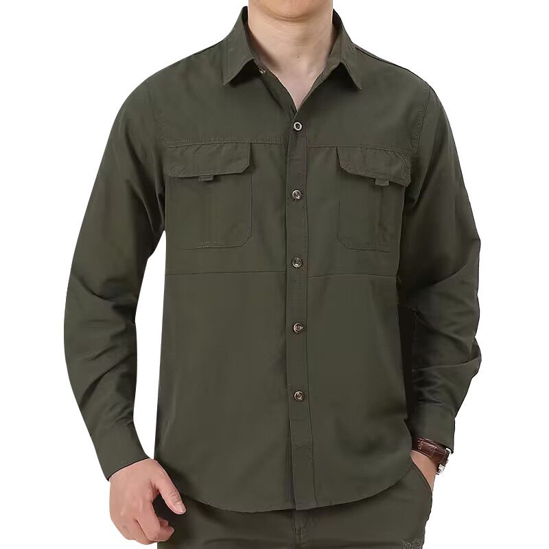 Men's Full Sleeve Tactical Cotton Shirt Men short POLO Sport Uniform Hiking Climbing Hunting Outdoor Casual Formal Dress tee   Coats