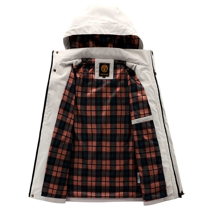 Fashion Men's Casual Windbreaker Jackets Hooded Jacket Man Waterproof Outdoor Soft Winter Coat Clothing Warm Plus size Coats