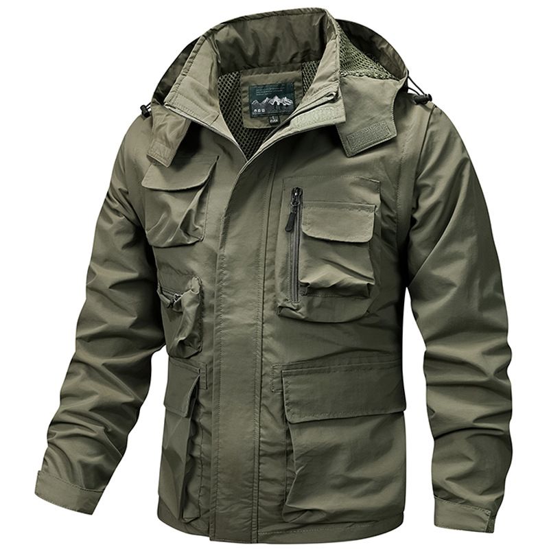 Fashion Men's Casual Windbreaker Jackets Hooded Jacket Man Waterproof Outdoor Soft Winter Coat Clothing Warm Plus size Coats