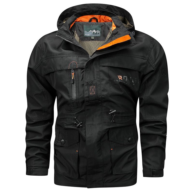 Fashion Men's Casual Windbreaker Jackets Hooded Jacket Man Waterproof Outdoor Soft Winter Coat Clothing Warm Plus size Coats