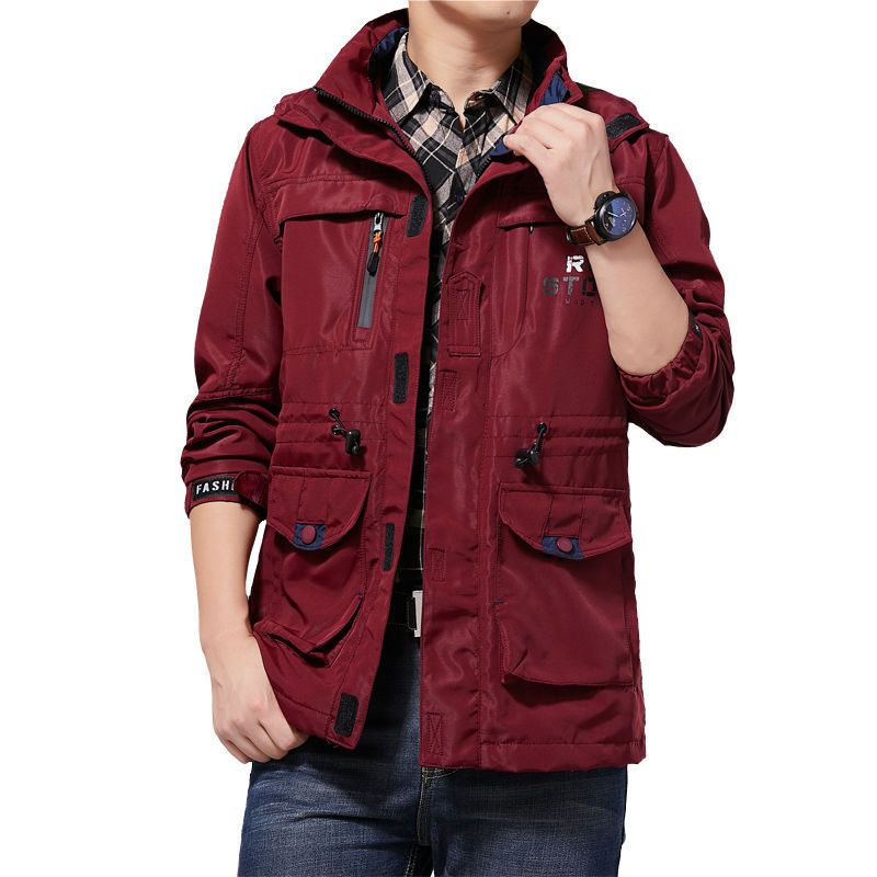 Fashion Men's Casual Windbreaker Jackets Hooded Jacket Man Waterproof Outdoor Soft Winter Coat Clothing Warm Plus size Coats