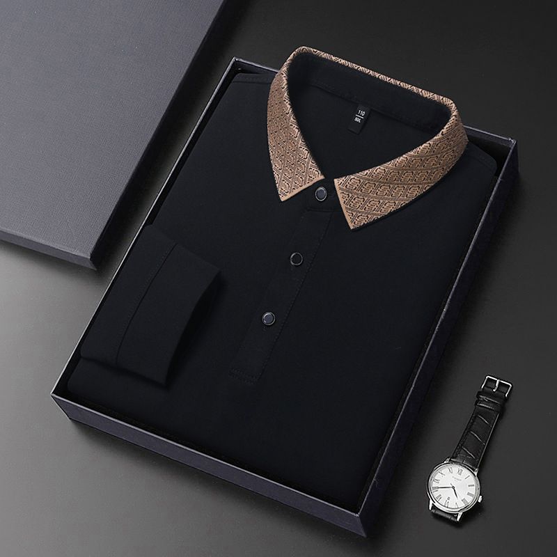 Cotton Blank Polo T Shirts Heavy Cotton Long Sleeve Tshirt For Men Clothes T-Shirts