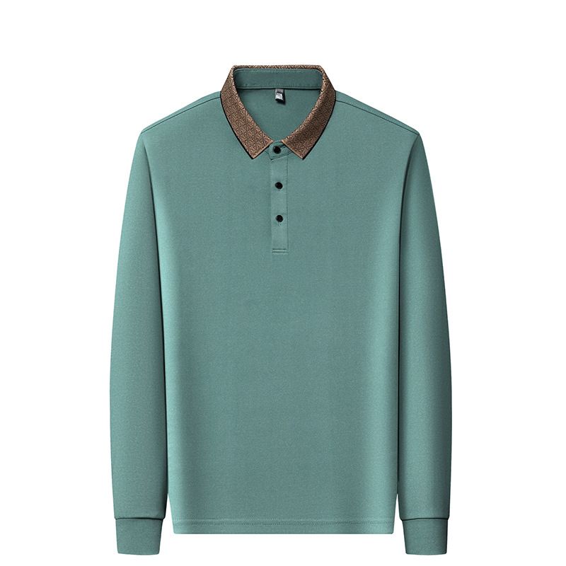 Cotton Blank Polo T Shirts Heavy Cotton Long Sleeve Tshirt For Men Clothes T-Shirts