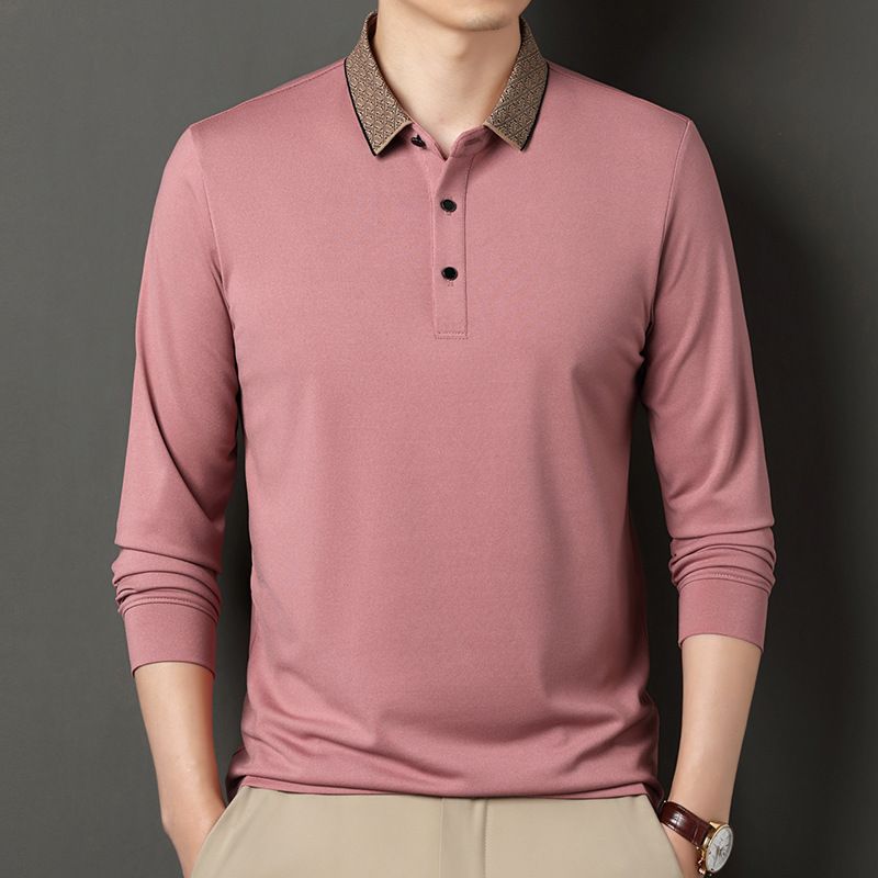 Cotton Blank Polo T Shirts Heavy Cotton Long Sleeve Tshirt For Men Clothes T-Shirts