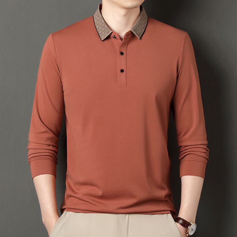 Cotton Blank Polo T Shirts Heavy Cotton Long Sleeve Tshirt For Men Clothes T-Shirts