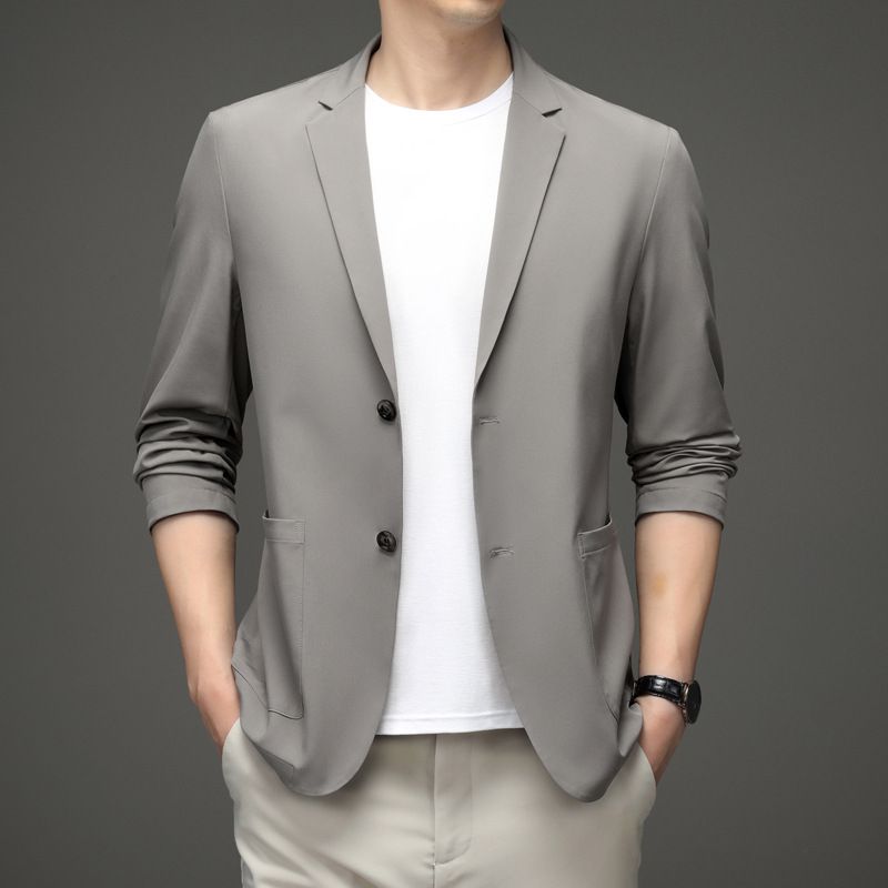Summer new casual small suit for men Plus size sunscreen light mature business Blazer Coats