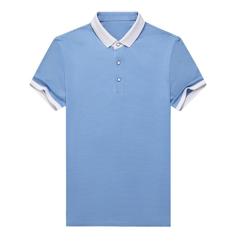 Men's Blank Golf Polo T Shirts Embroidered Logo Plain Men's Short Sleeve Casual Polo T Shirts striped collar T-Shirts