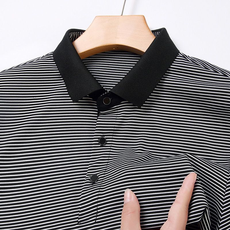 Men's Blank Golf Polo T Shirts Embroidered Logo Plain Men's Short Sleeve Casual Polo T Shirts striped collar T-Shirts