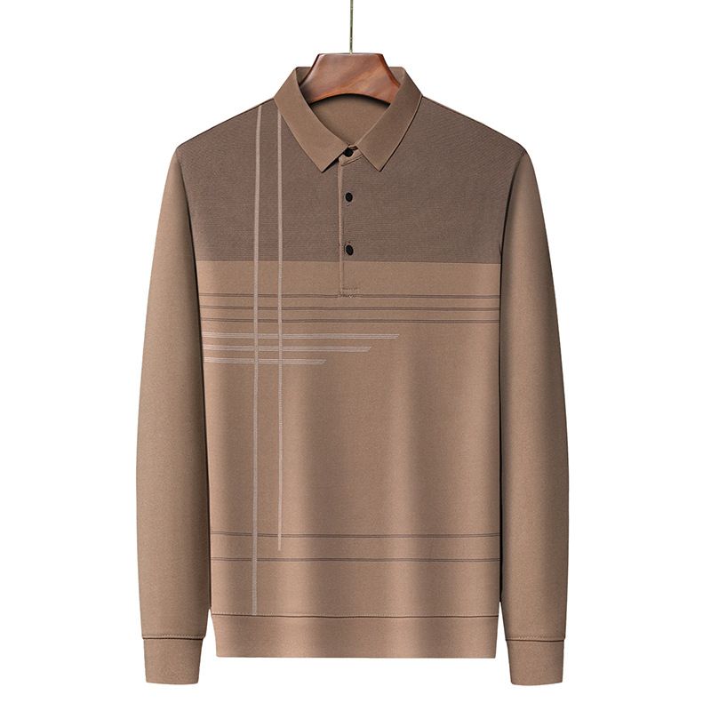 High Quality Pique cotton Muscle Polo Tee Stretch Long Sleeve Workout Tee Casual Men Slim Fit Polo Shirt Custom   T-Shirts