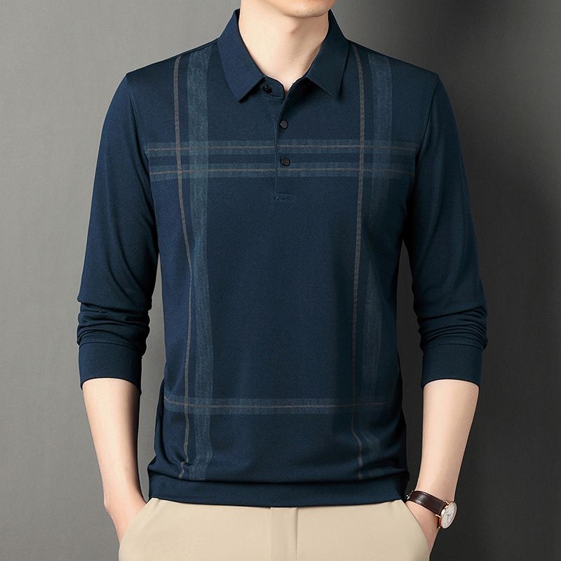 High Quality Pique cotton Muscle Polo Tee Stretch Long Sleeve Workout Tee Casual Men Slim Fit Polo Shirt Custom   T-Shirts