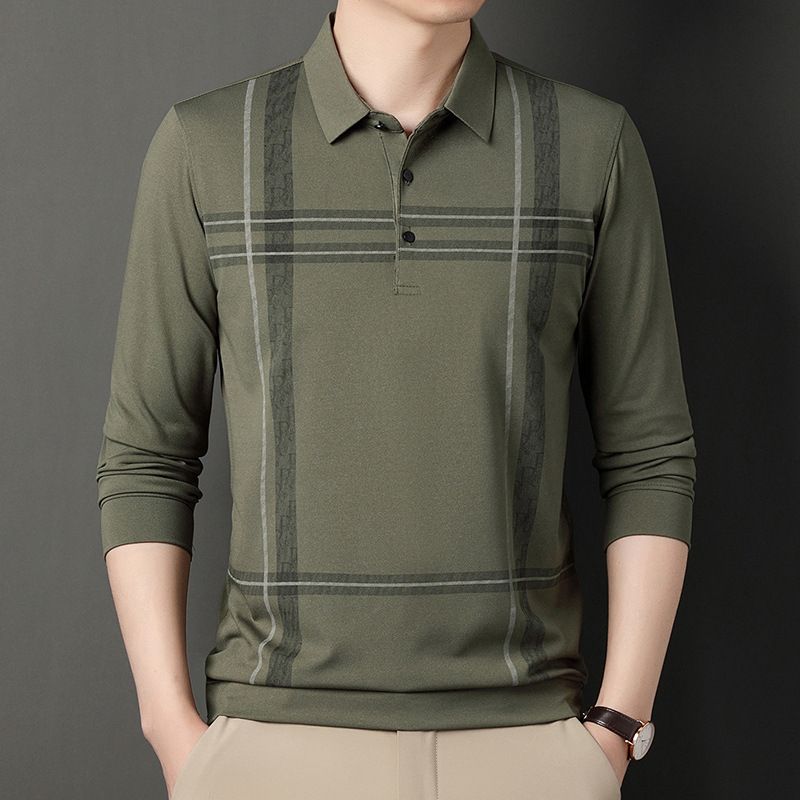 High Quality Pique cotton Muscle Polo Tee Stretch Long Sleeve Workout Tee Casual Men Slim Fit Polo Shirt Custom   T-Shirts