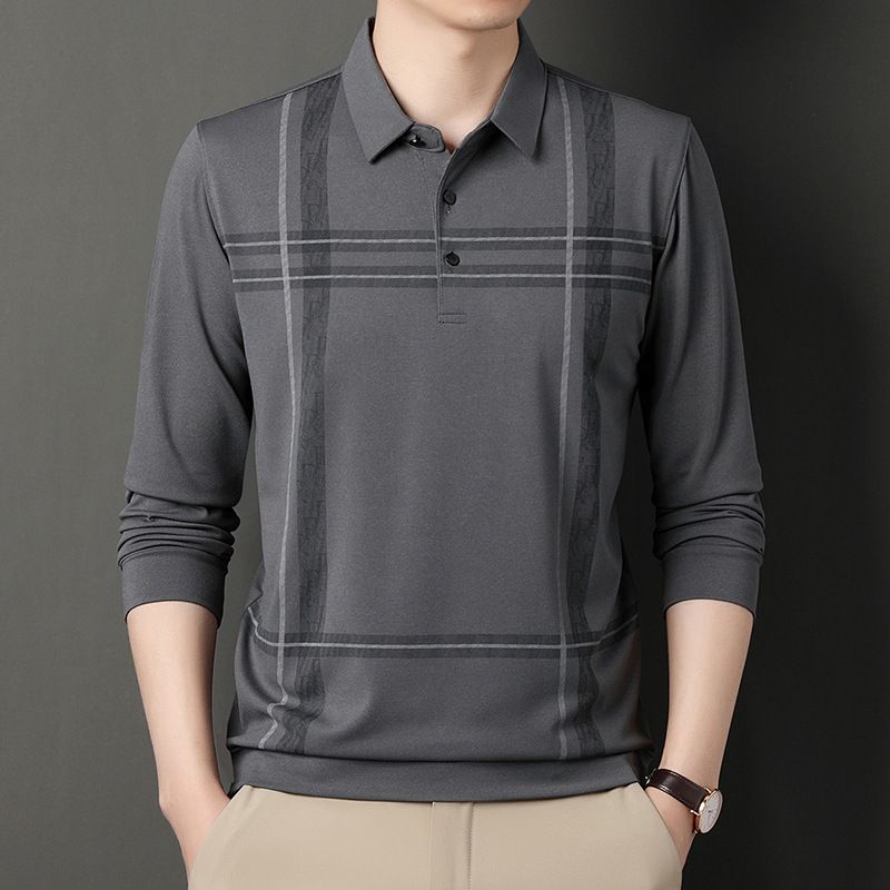 High Quality Pique cotton Muscle Polo Tee Stretch Long Sleeve Workout Tee Casual Men Slim Fit Polo Shirt Custom   T-Shirts
