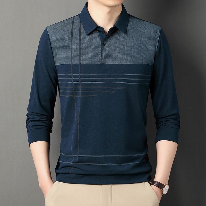 High Quality Pique cotton Muscle Polo Tee Stretch Long Sleeve Workout Tee Casual Men Slim Fit Polo Shirt Custom   T-Shirts