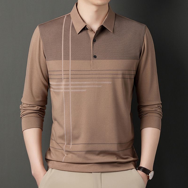 High Quality Pique cotton Muscle Polo Tee Stretch Long Sleeve Workout Tee Casual Men Slim Fit Polo Shirt Custom   T-Shirts