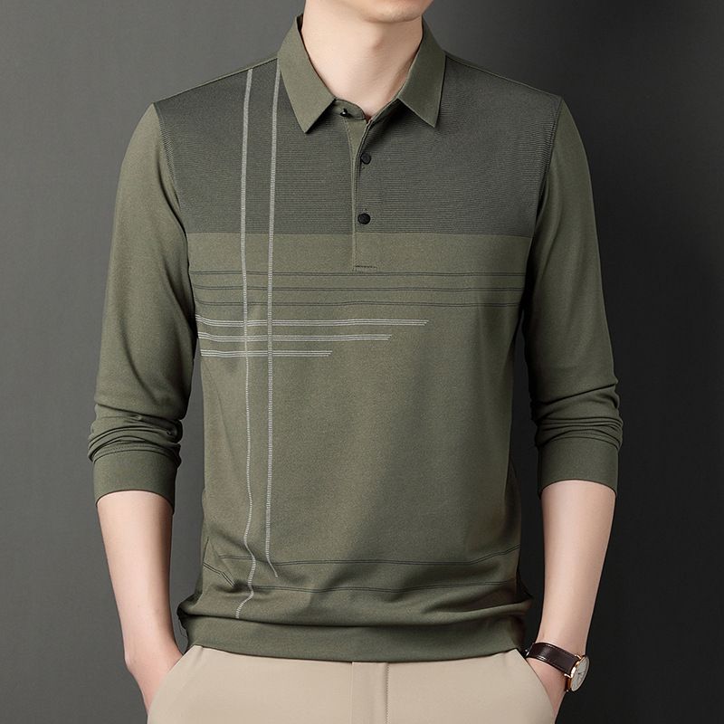 High Quality Pique cotton Muscle Polo Tee Stretch Long Sleeve Workout Tee Casual Men Slim Fit Polo Shirt Custom   T-Shirts