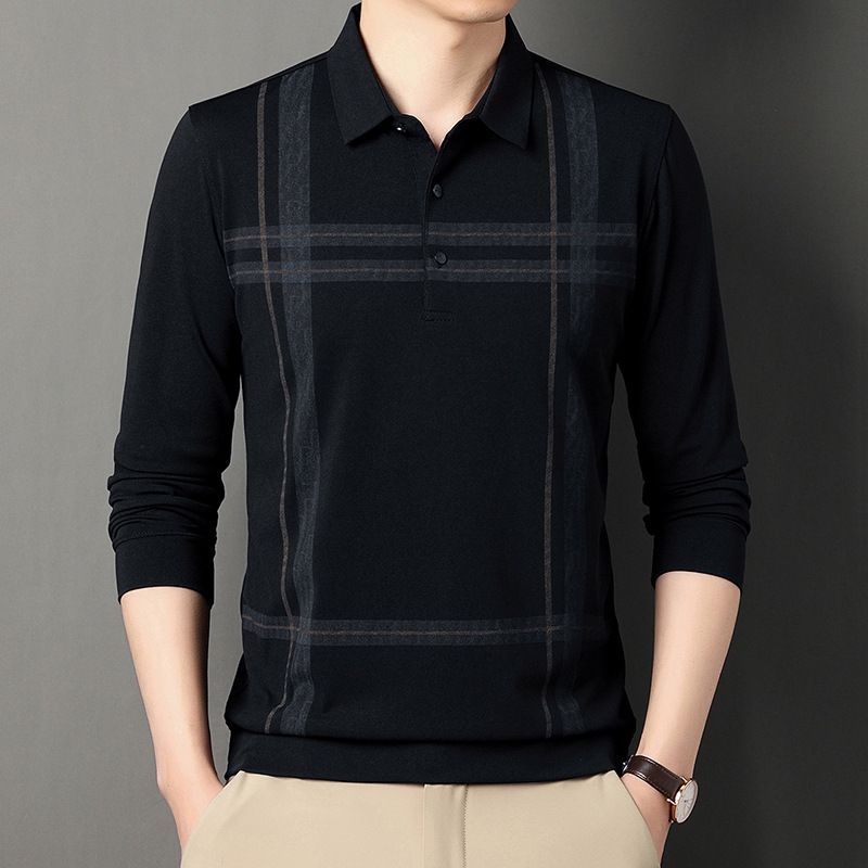 High Quality Pique cotton Muscle Polo Tee Stretch Long Sleeve Workout Tee Casual Men Slim Fit Polo Shirt Custom   T-Shirts