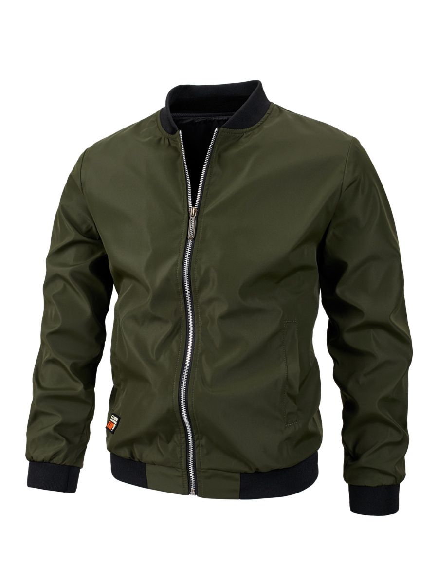 Wholesale High Quality autumn and winter men's casual jacket thin section wholesale men's jacket solid color bomber jacket