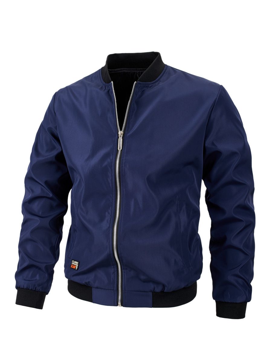Wholesale High Quality autumn and winter men's casual jacket thin section wholesale men's jacket solid color bomber jacket