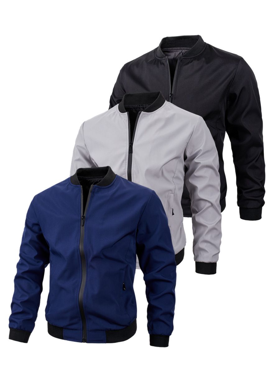 Custom Men's Jacket Windproof Autumn Long Sleeve Casual Jacket Coat Baseball Bomber Jackets