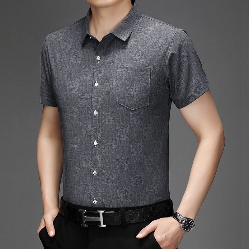 Custom Tropical Print Shirts Short Sleeve Casual Collared Mens Hawaiian Shirt for Men   T-Shirts