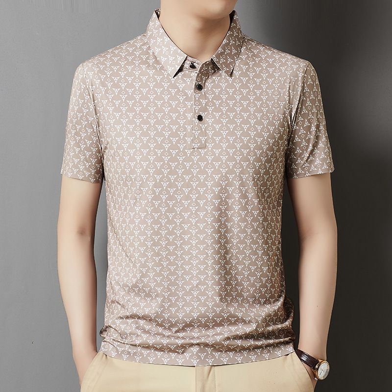Wholesale Custom Polo 100% Silk Plus Size Men's Summer T-shirts High Quality  T-Shirts