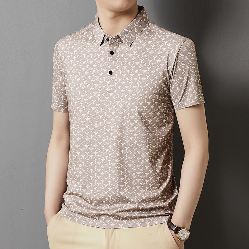 Wholesale Custom Polo 100% Silk Plus Size Men's Summer T-shirts High Quality  T-Shirts