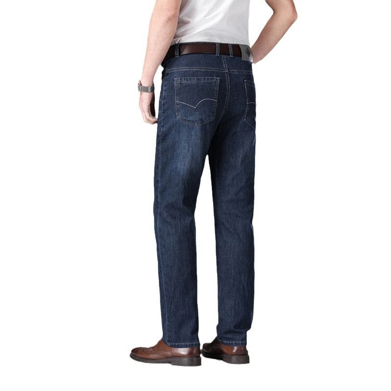New Fashion High Quality Wholesale Straight Tube Business Casual Elastic Plus Size Men's Jeans