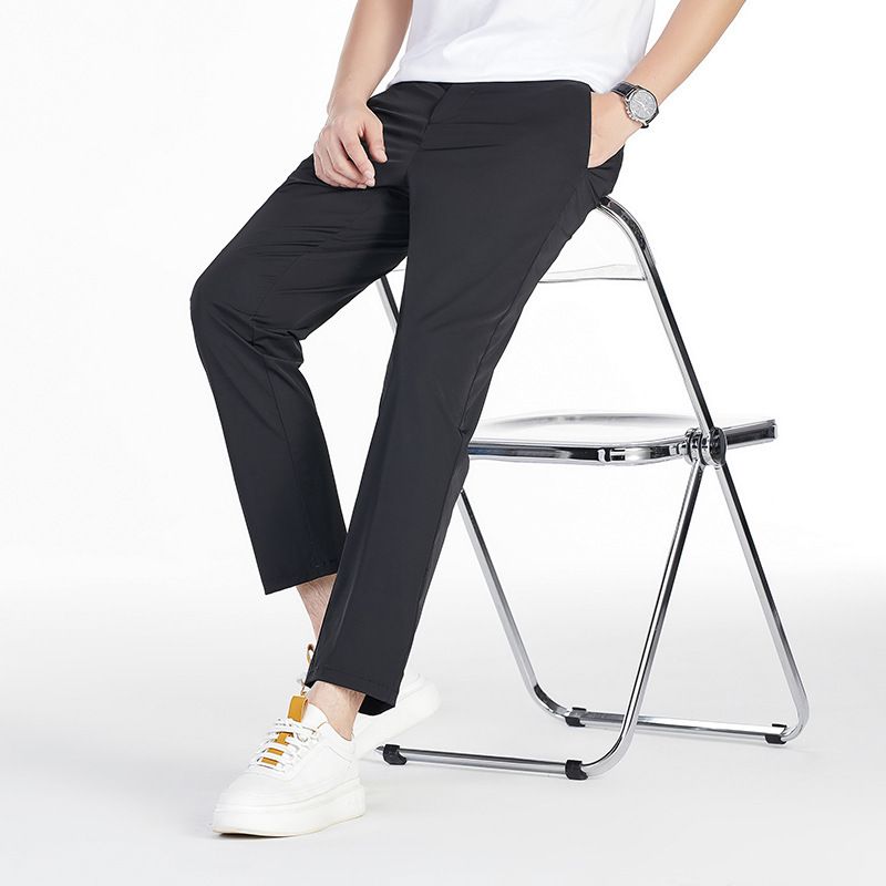 Pant men's summer Korean version of thin Joker loose straight leisure trend Joker Japanese men's pants  Casual