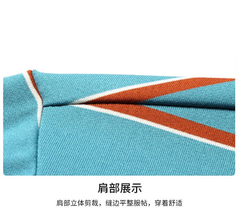 Summer new style high quality cotton stripe polo shirt for men business golf t shirt basic work clothes  T-Shirts