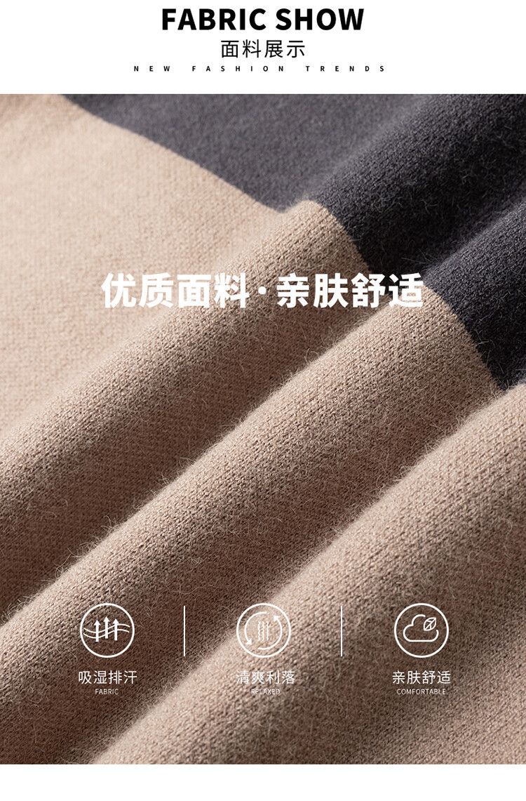 Fashion Casual Men'S Pullover Autumn And Winter Round Neck Business Casual Knitted Sweater Thick Korean Slim Fit Top  T-Shirts