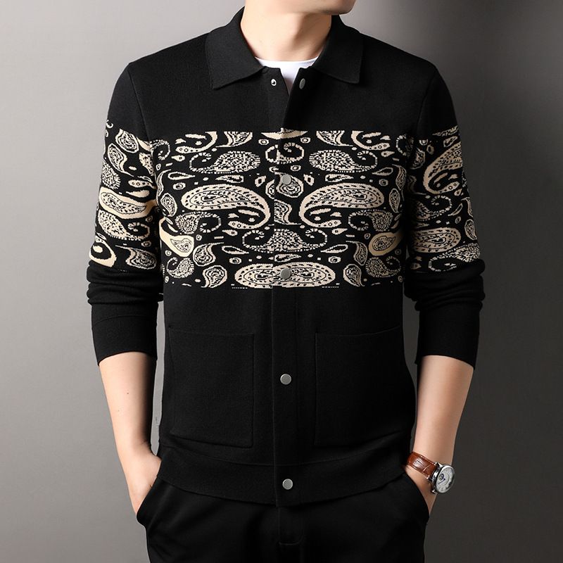 Jacket Men's Brand Fashion Pocket Sweater Cardigan Breathable Spring And Autumn Casual Coat