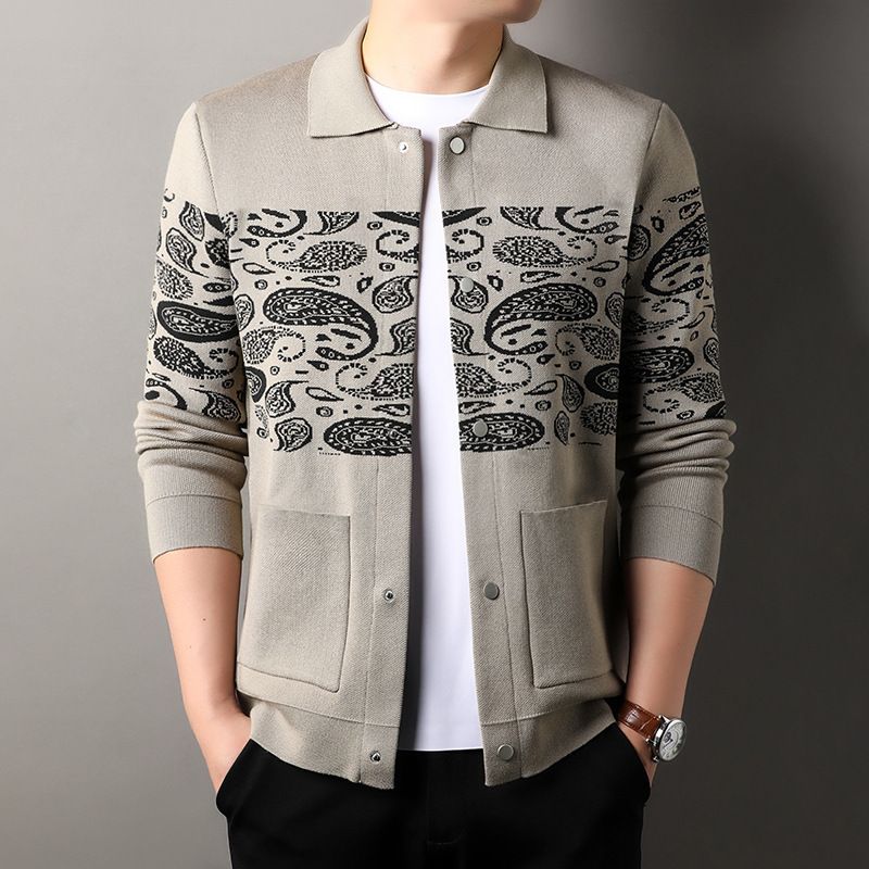 Jacket Men's Brand Fashion Pocket Sweater Cardigan Breathable Spring And Autumn Casual Coat