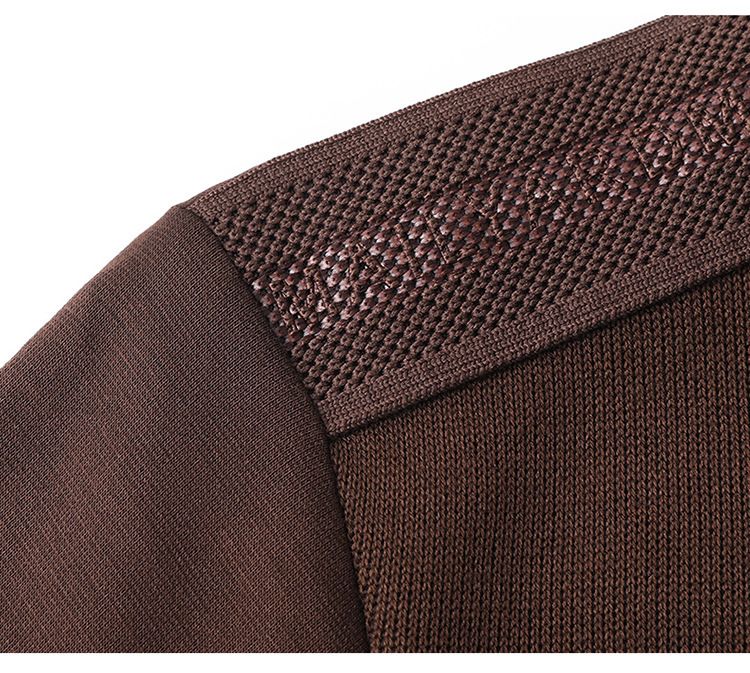 Top quality business knitted polo shirt men 1/4 zipper plain golf warm long sleeve polo shirt