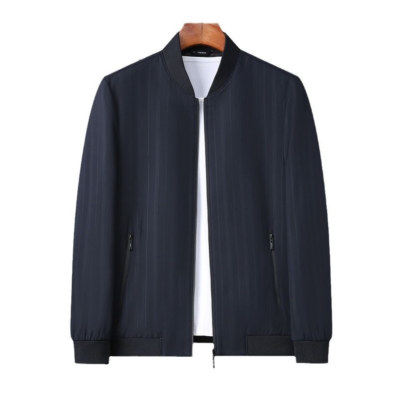 Fall Thin Business Collar Light Luxury High-end Long Sleeve Casual Blank Zip Up Custom Logo Jacket Men Coats