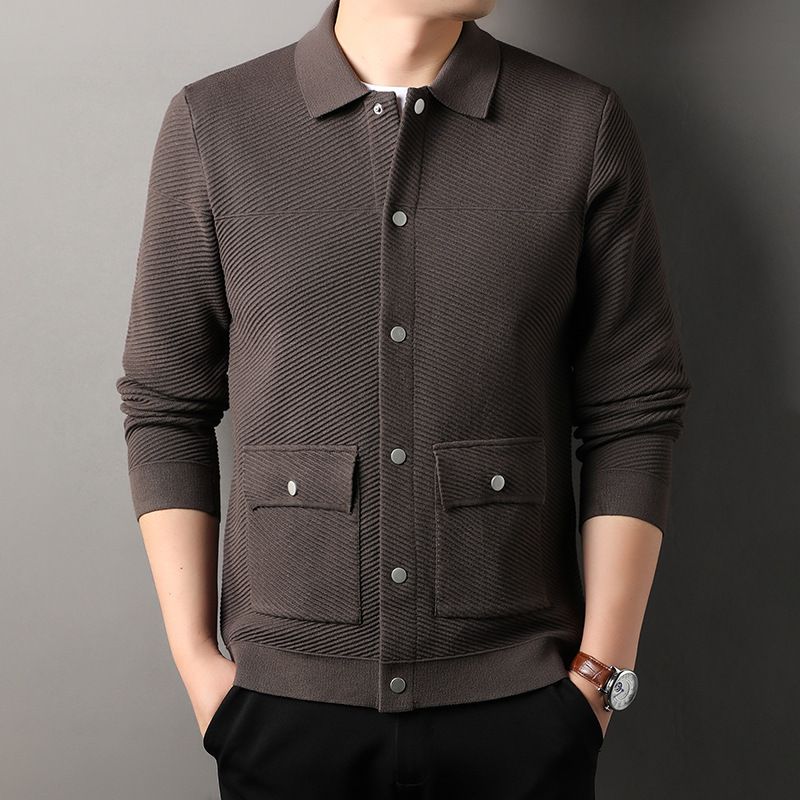Winter Mens Black Sweaters Long Sleeve Knitted Cardigan Men Autumn Casual Knitwear Oversized Sweater Boys Knitted Top Coats
