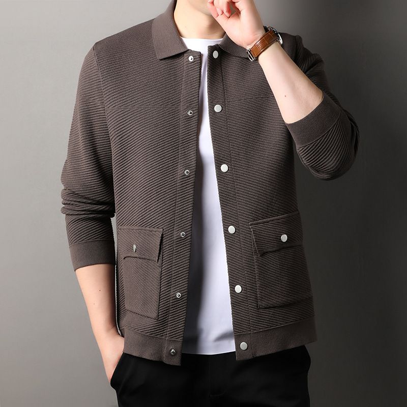 Winter Mens Black Sweaters Long Sleeve Knitted Cardigan Men Autumn Casual Knitwear Oversized Sweater Boys Knitted Top Coats