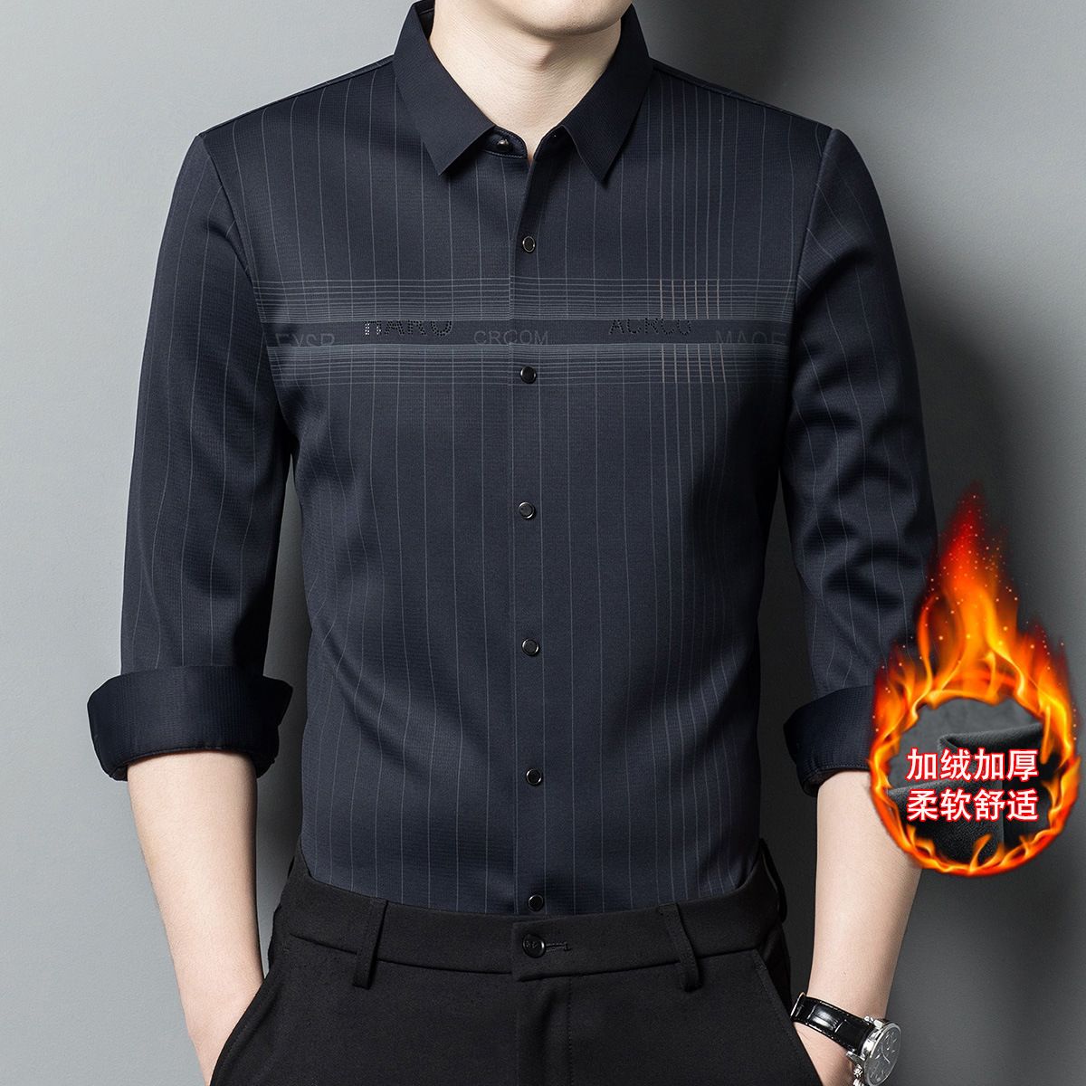 Factory Wholesale Men's Business Shirts Customized Color resort Denim pocket print linen pure color Men's Long Sleeve Shirts