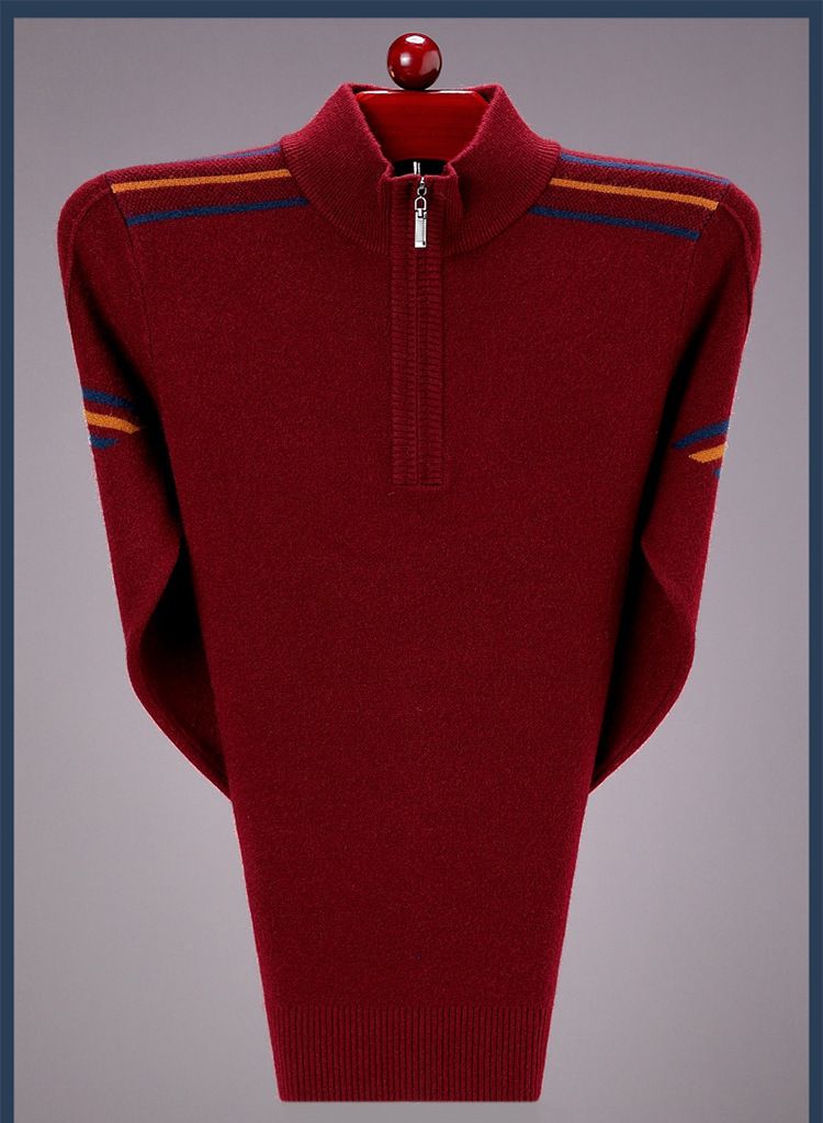 New FALL Sweater Men High Quality Patchwork Pullover Warm Knitted Zipper Jumper Full Sleeve Casual Men Clothing Sweaters