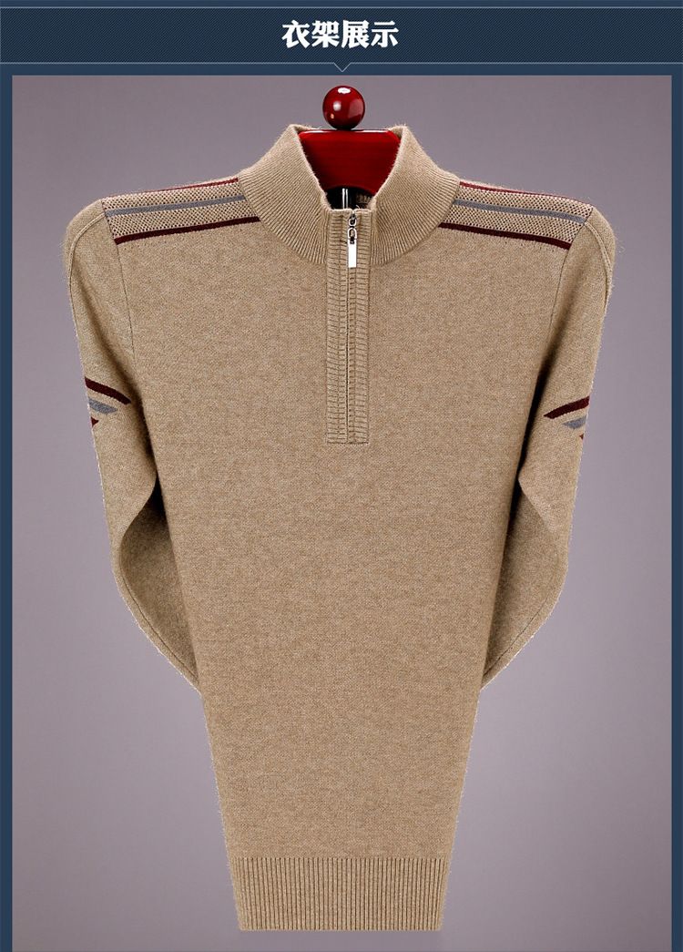 New FALL Sweater Men High Quality Patchwork Pullover Warm Knitted Zipper Jumper Full Sleeve Casual Men Clothing Sweaters