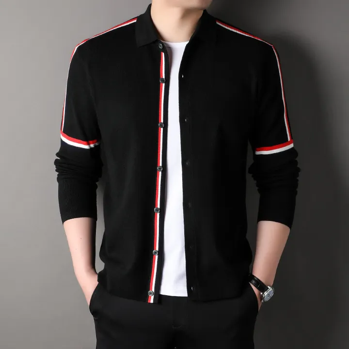 New Men's Fashion Shirt Autumn/Winter Single breasted Cotton Casual Long sleeved Shirt Coat