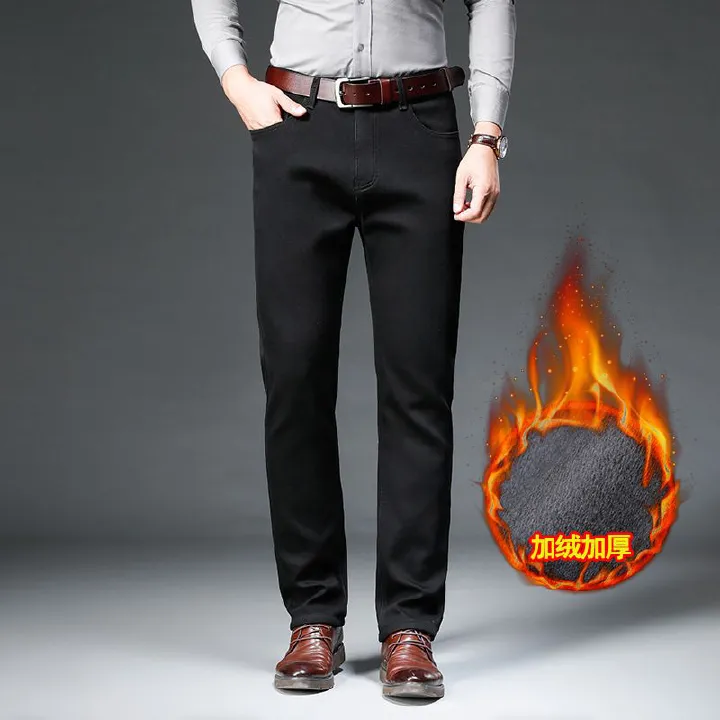 Stretch casual business casual pants Men slim fit straight leg pants Men's quality soft breathable loose men's pants Casual